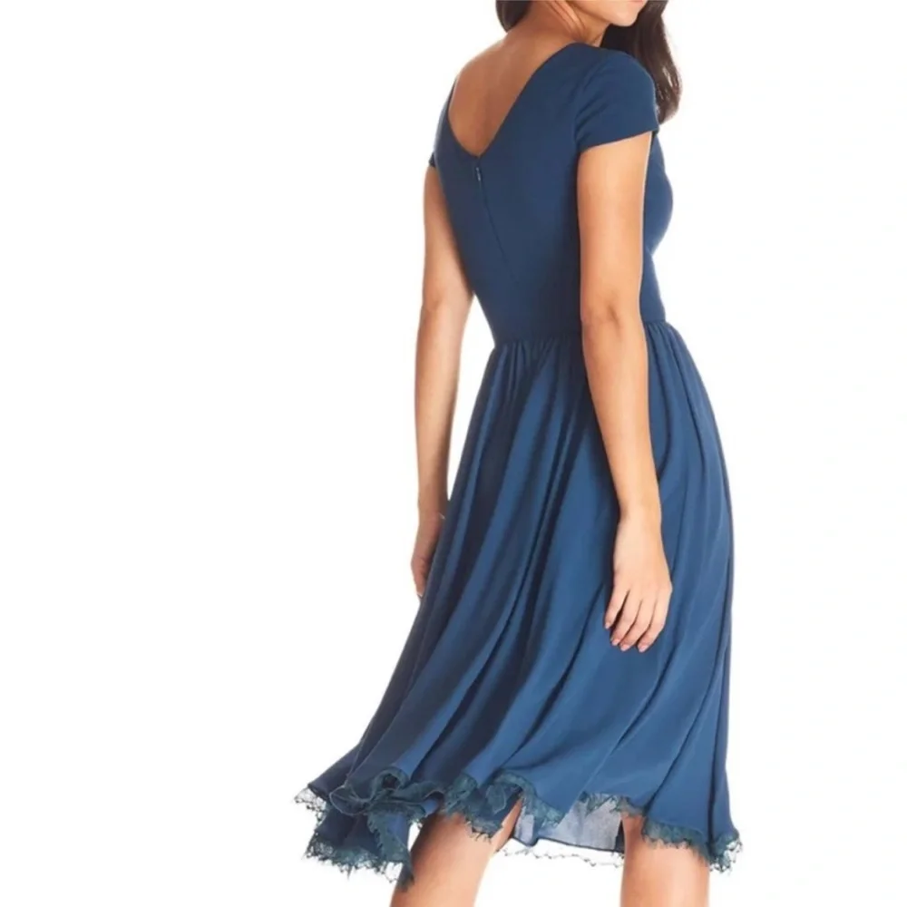 Dress the Population Blue Midi Dress Size Small - Picture 2 of 15